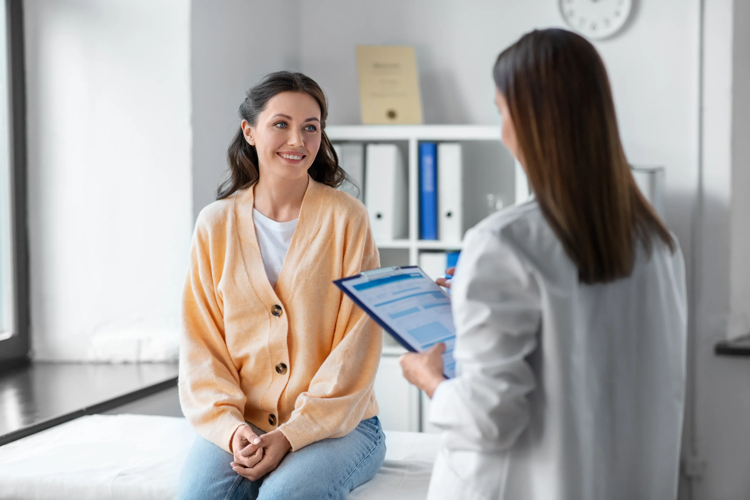 doctor with woman in the hospital